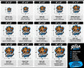 Roga Prints DTF transfer size guide from 3 by 3 inches through 16 by 16 inches